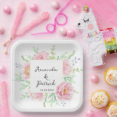 Hochzeitsfeier mit Pink-Pink-Blume Pappteller (Party)