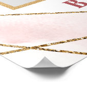 Hochzeitsfeier mit rosa Foto Poster (Ecke)