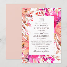 Hochzeitsfeier mit Rosa und Pfirsichblumen