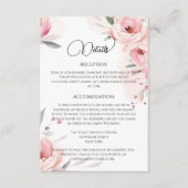 Hochzeitsfeier mit rosa Wasserfarbe Begleitkarte (Vorderseite)