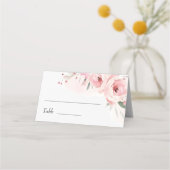 Hochzeitsfeier mit rosa Wasserfarbe Platzkarte (Rückseite)