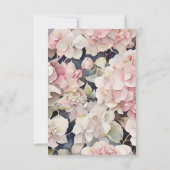 Hochzeitsfeier mit rosafarbenen Aquarellfarben Einladung (Rückseite)