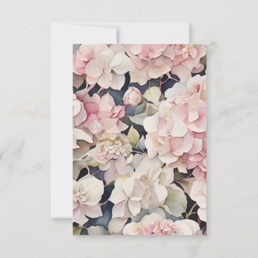 Hochzeitsfeier mit rosafarbenen Aquarellfarben Einladung (Rückseite)