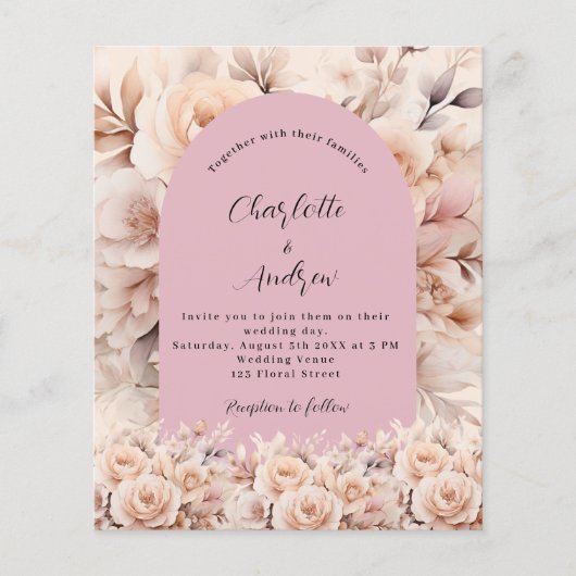 Hochzeitsfeier mit Rose (Vorderseite)