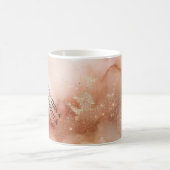 Hochzeitsfeier mit Rose Gold Dust Watercolor Kaffeetasse (Mittel)