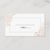 Hochzeitsfeier mit Rosenblumen Platzkarte (Vorderseite)