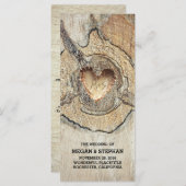 Hochzeitsfeier mit rustikalem Baumholz Programm (Vorne/Hinten)