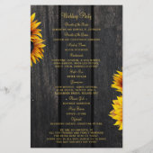 Hochzeitsfeier mit rustikalem Sonnenblumenholz (Rückseite)