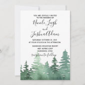 Hochzeitsfeier mit rustikalen Aquarellen Einladung (Vorderseite)