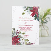 Hochzeitsfeier mit rustikalen Blumen Hochzeit Einladung (Stehend Vorderseite)