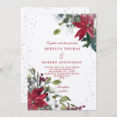 Hochzeitsfeier mit rustikalen Blumen Hochzeit Einladung (Vorne/Hinten)