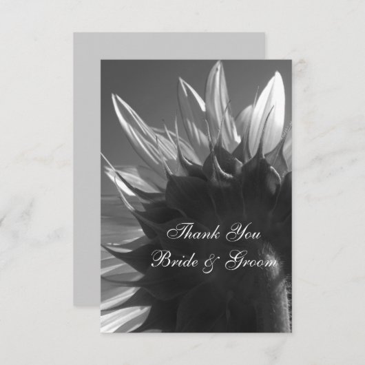 Hochzeitsfeier mit Schwarz-Weiß-Garten. Vielen Dan Dankeskarte (Vorne/Hinten)