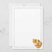 Hochzeitsfeier mit Schwarz-weißem Elfenbeingold Einladung (Rückseite)