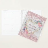 Hochzeitsfeier mit Silberblütenrot Rosa Glitzer Planer (Anzeige)