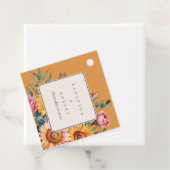 Hochzeitsfeier mit Sonnenblumen Geschenkanhänger (Beispiel)