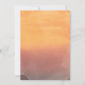 Hochzeitsfeier mit Sonnenuntergang Einladung (Rückseite)