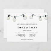 Hochzeitsfeier mit Streichellicht Probe einladen Einladung (Vorne/Hinten)