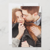 Hochzeitsfeier mit tiefblauem und goldenem Foto Einladung (Rückseite)