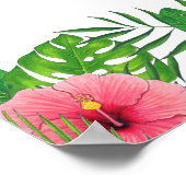 Hochzeitsfeier mit tropischem Blattwerk Poster (Ecke)