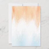 Hochzeitsfeier mit tropischer Wasserfarbe Einladung (Rückseite)