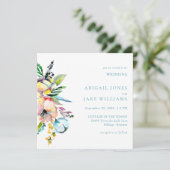 Hochzeitsfeier mit türkisfarbenem Sommerwasser Einladung (Stehend Vorderseite)