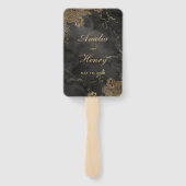 Hochzeitsfeier mit Verziertem schwarzem Marmor Fächer (Rückseite)