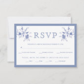Hochzeitsfeier mit Vintagem Blumen RSVP Karte (Vorderseite)