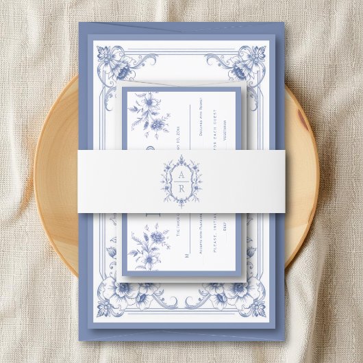 Hochzeitsfeier mit Vintagem blumengeschmücktem Wap Einladungsbanderole