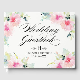 Hochzeitsfeier mit Vintagem Blütenfrühling Gästebuch