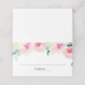 Hochzeitsfeier mit Vintagem Blütenfrühling Platzkarte (Außenseite Aufgefaltet)