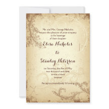 Hochzeitsfeier mit Vintagem braunem Blätterblatt