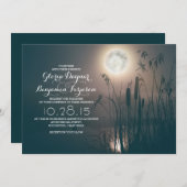 Hochzeitsfeier mit Vollmond Einladung (Vorne/Hinten)