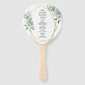 Hochzeitsfeier mit Wasserfarbe Boho Fächer (Rückseite)