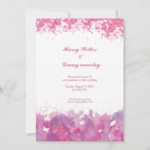 Hochzeitsfeier mit Wasserfarbe Einladung (Vorderseite)