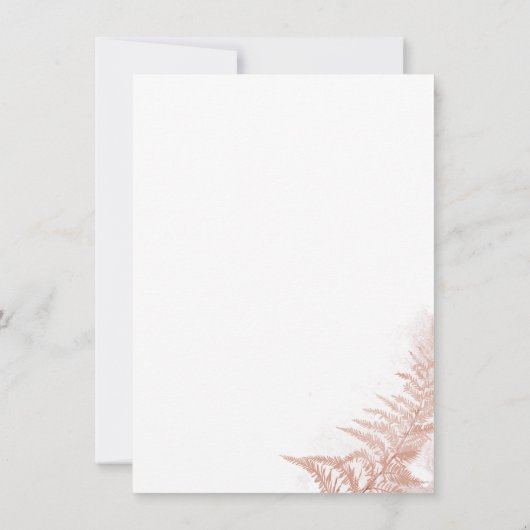 Hochzeitsfeier mit Wasserfarbe Pampas Einladung (Rückseite)