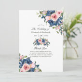 Hochzeitsfeier mit Wasserfarbe und Blütenblüte Programm (Stehend Vorderseite)