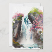 Hochzeitsfeier mit Wasserfarben Einladung (Rückseite)