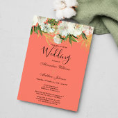 Hochzeitsfeier mit weißem Korallengold Einladung