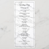 Hochzeitsfeier mit weißem Marmor Programm (Rückseite)