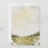 Hochzeitsfeier mit weißer Blüte Einladung (Rückseite)