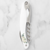 Hochzeitsfeier mit weißer Blüte Kellnermesser (Rückseite)