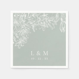 Hochzeitsfeier mit weißer Blüte Serviette