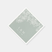 Hochzeitsfeier mit weißer Blüte Serviette (Ecke)