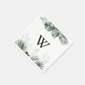 Hochzeitsfeier mit weißer Blüte Serviette (Ecke)