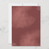 Hochzeitsfeier mit weißer und roter Flora Einladung (Rückseite)