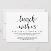 Hochzeitsfeier, Mittagessen mit uns, Neuvermählte  Einladung (Vorderseite)