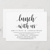 Hochzeitsfeier, Mittagessen mit uns, Neuvermählte Einladung (Vorne/Hinten)