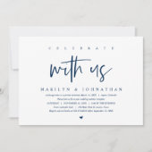 Hochzeitsfeier, modern, feiern mit uns Party Einladung (Vorderseite)