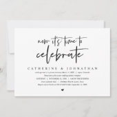 Hochzeitsfeier, modern Minimalistisch, feierlich Einladung (Vorderseite)