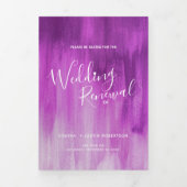 Hochzeitsfeier Moderne abstrakte Kunst mauve Dreifach-gefaltete Programmkarte (Cover)